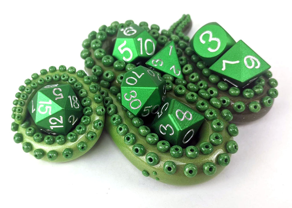 Green Full Set Holder by Killer Tentacle Octopus – Level Up Dice