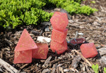 Sylvan Watermelon Tourmaline Glyphic Stone Dice Set