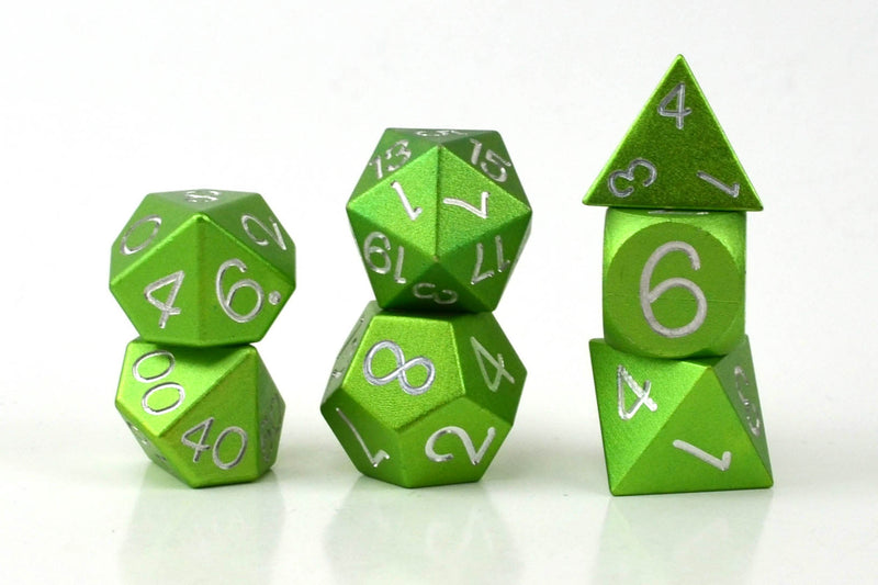 Lime Green Aluminium Set of 7