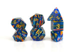 Forget-Me-Not Candy Glass Dice (JD) Set of 7