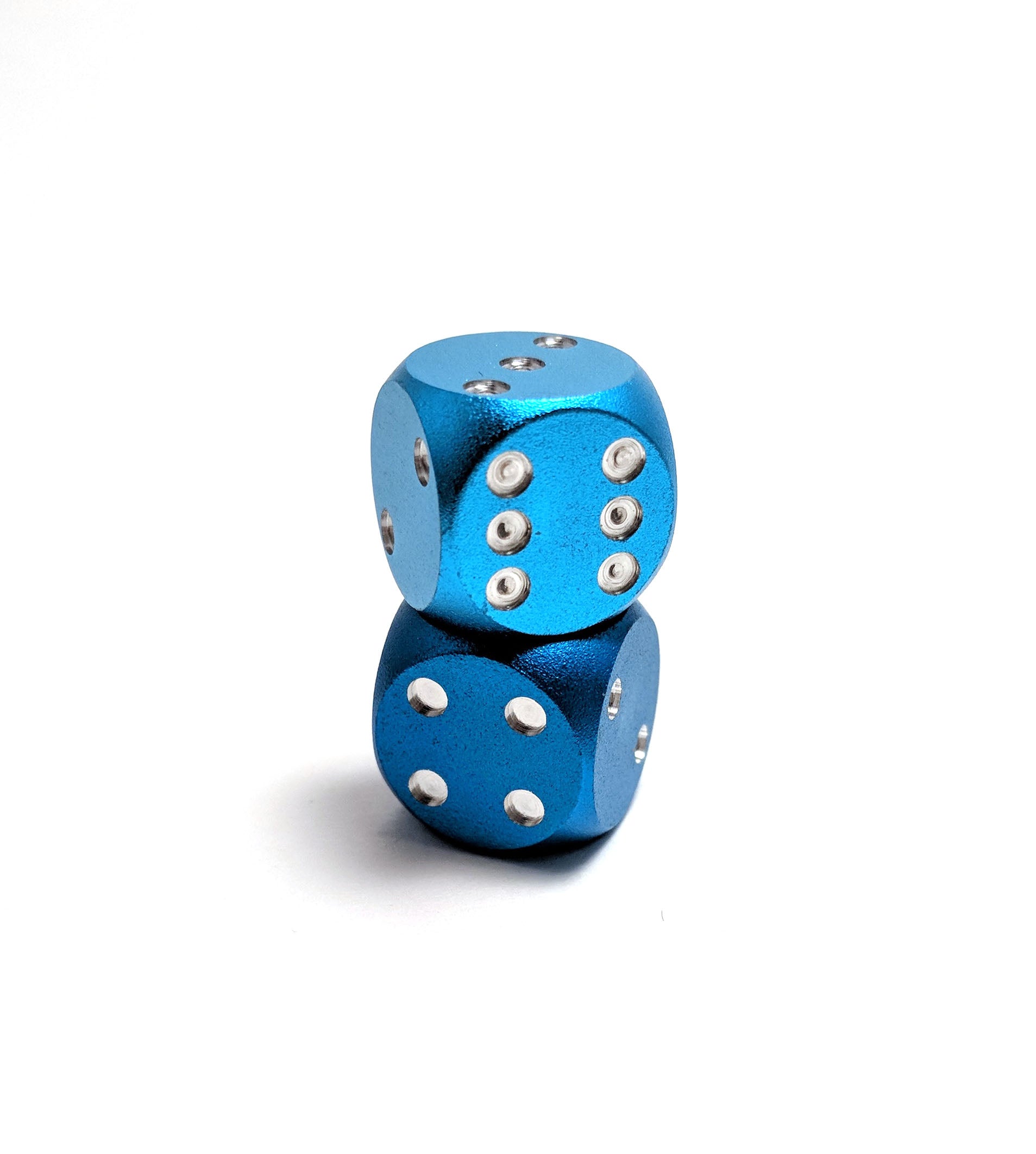 Light Blue Aluminium Mini D6 – Level Up Dice