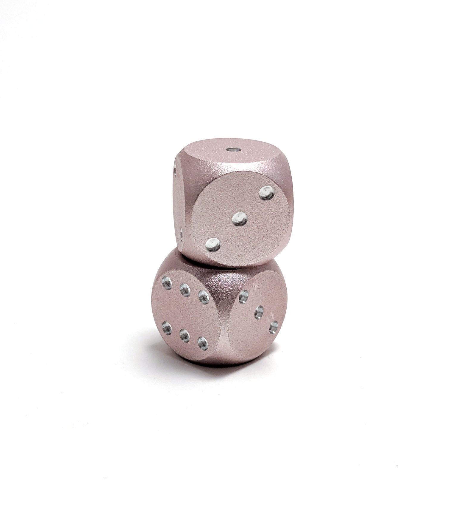 Pink Aluminium Mini D6 – Level Up Dice