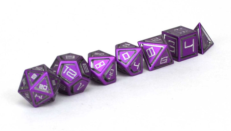 Purple Caged Aluminium Set of 7