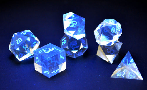 Stealth Mk3 UV Black UV Light Dice Set